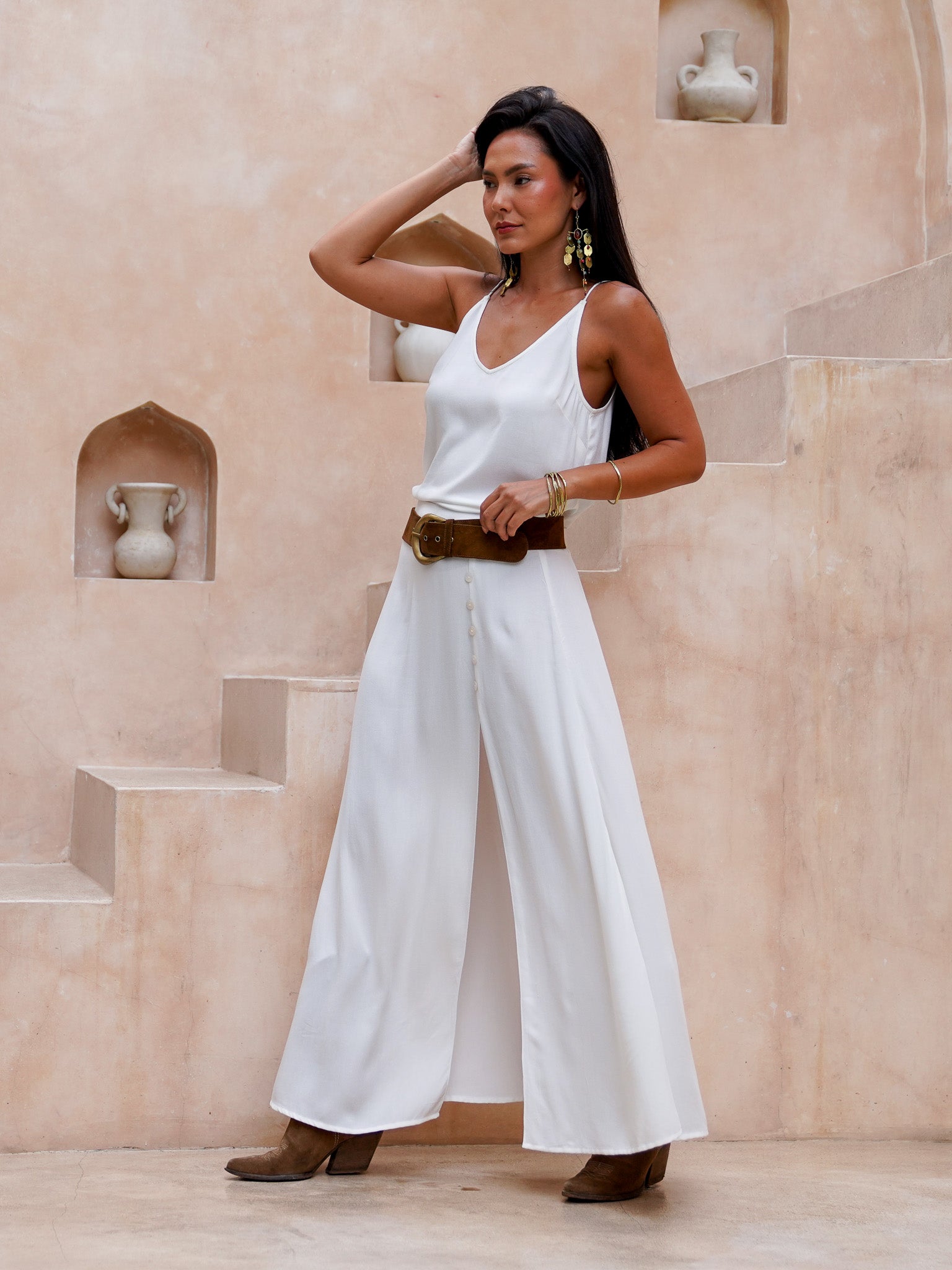 LUNA SHINE EARRINGS CORAL