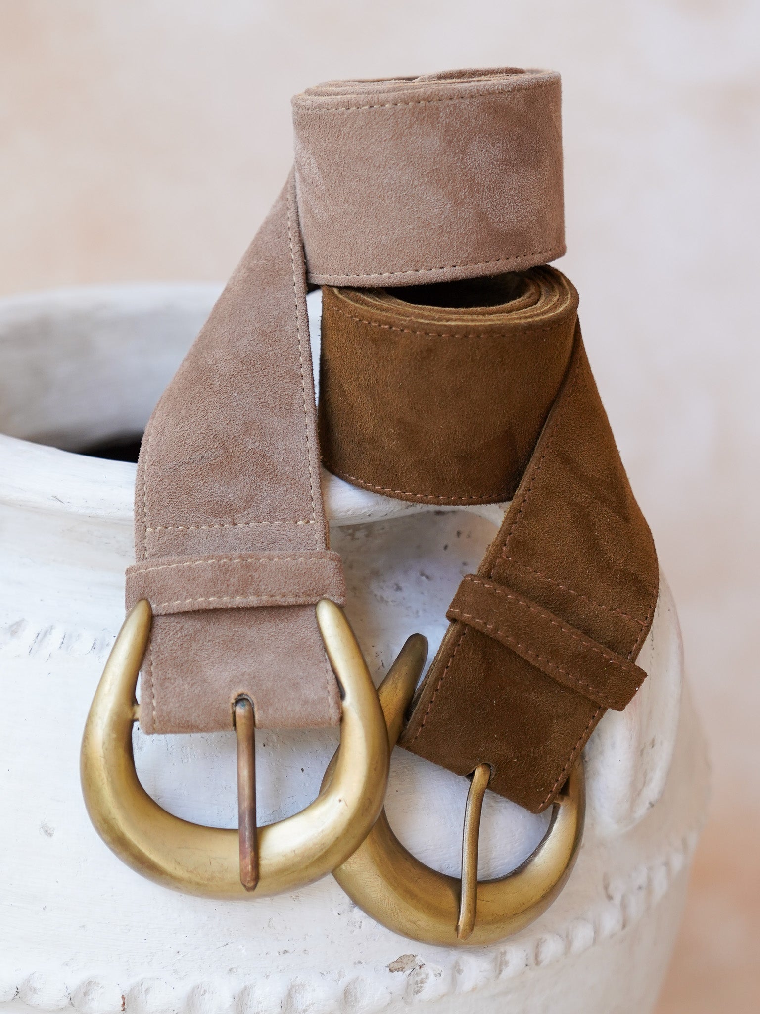 THE CLASSIC SUEDE BELT CACAO