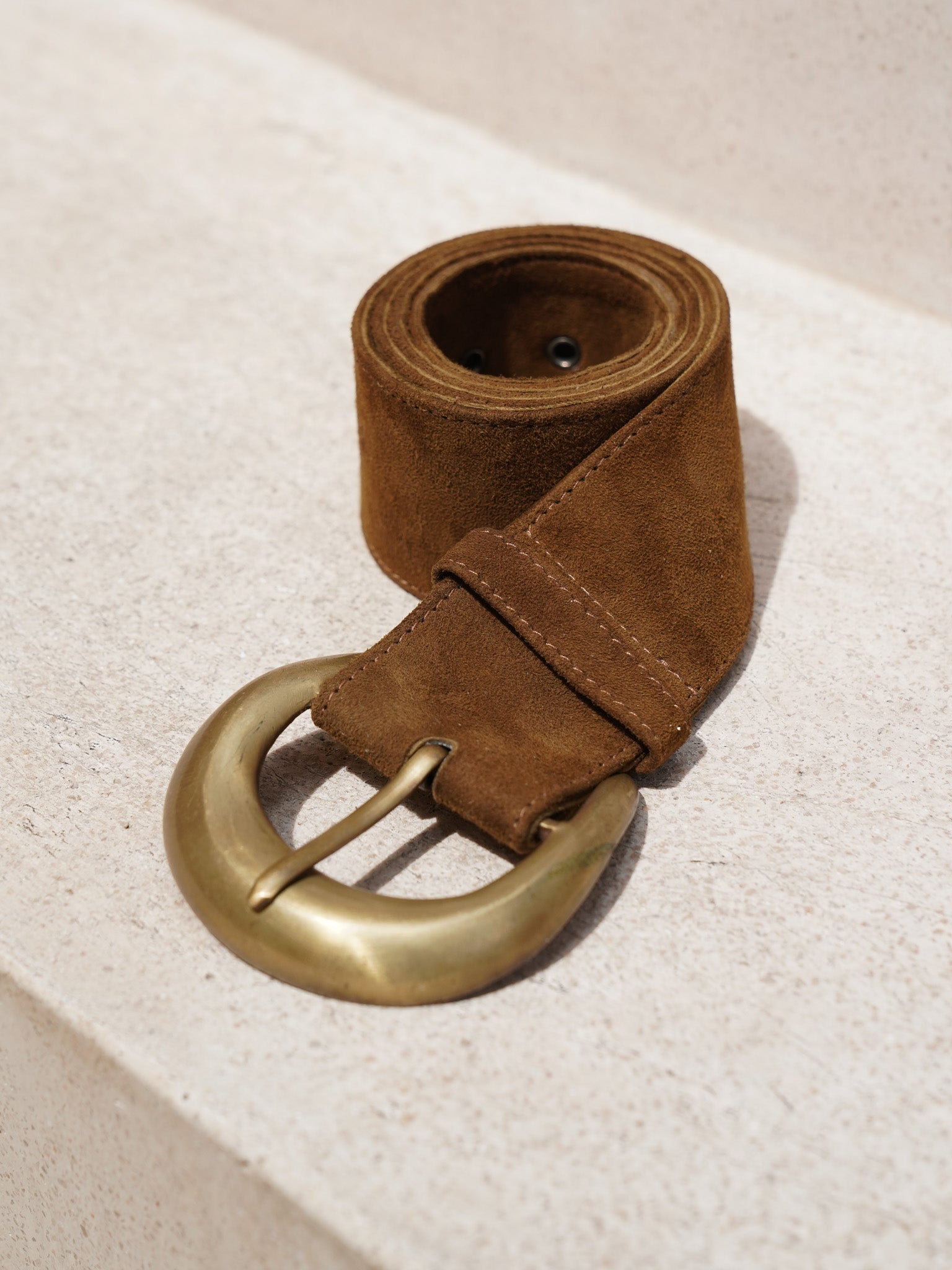 THE CLASSIC SUEDE BELT CACAO