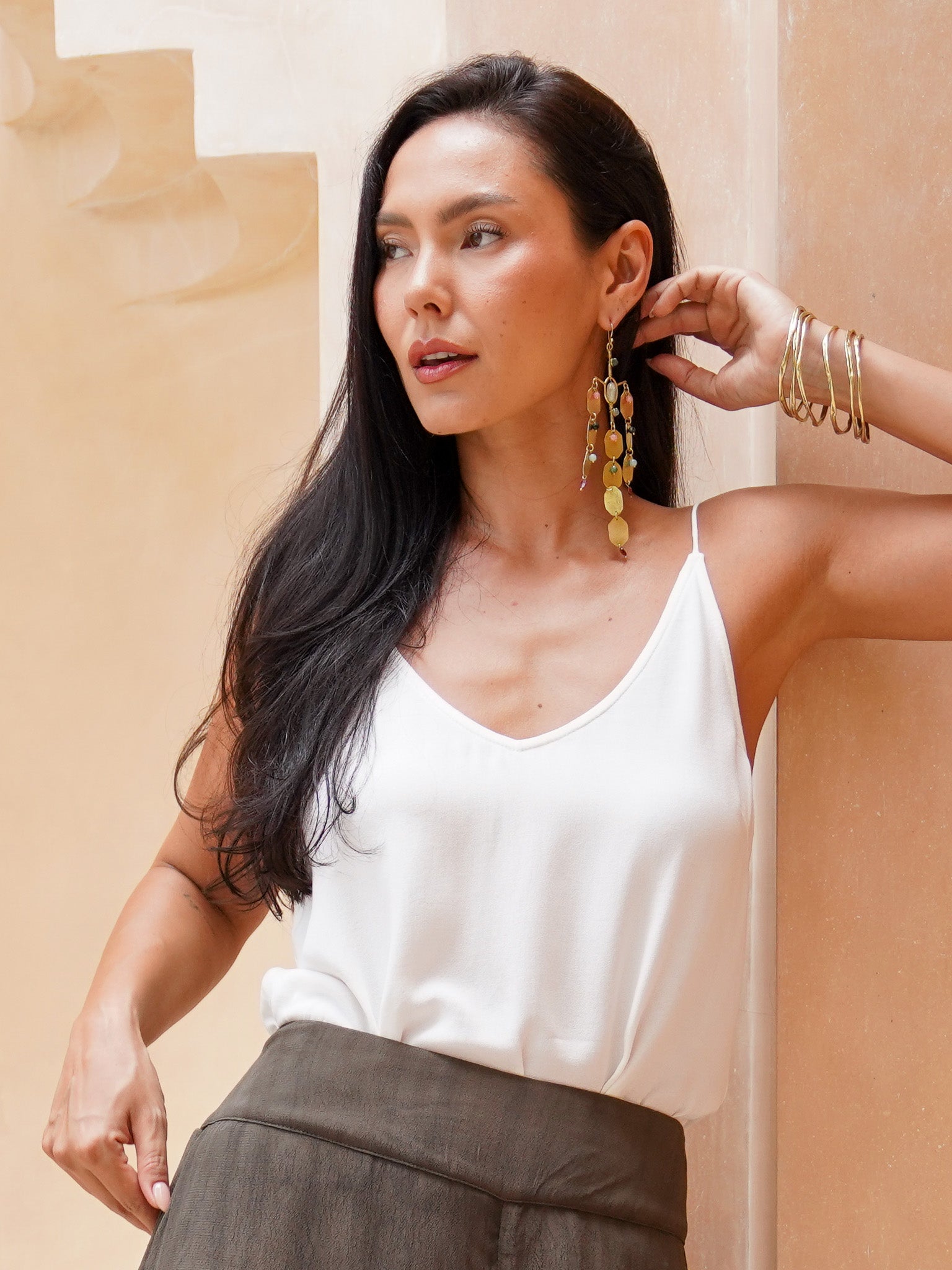 LUNA SHINE EARRINGS SAGE