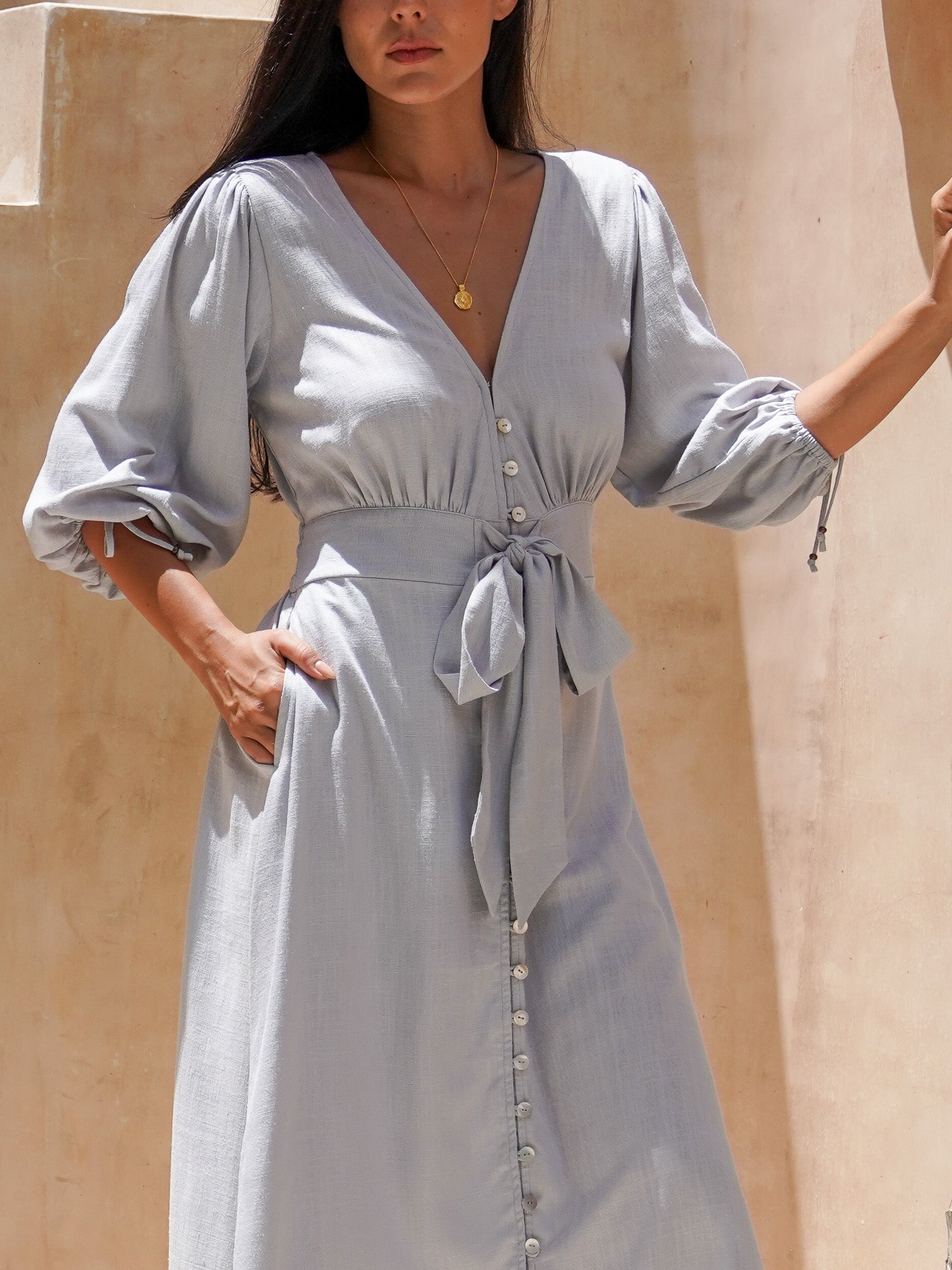 SKYE DRESS SLATE BLUE