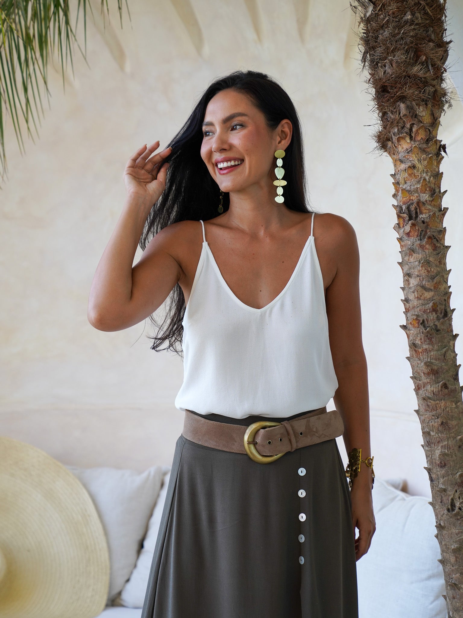 THE CLASSIC SUEDE BELT TAUPE